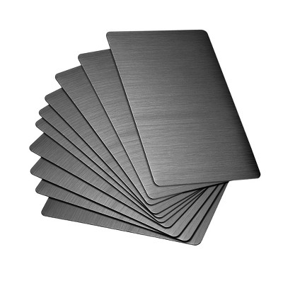 Unique Bargains Stainless Steel DIY Laser Printing Office Engraving Blank Card 15 Pcs