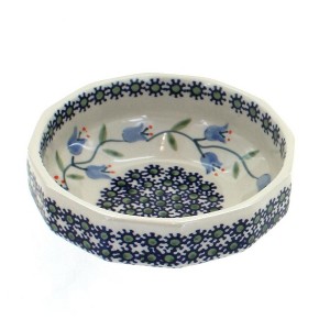 Blue Rose Polish Pottery M058 Manufaktura Small Angular Bowl - 1 of 2