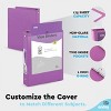 3 Ring Binder Clear View Cover with 2 Inside Pockets, Colored School Supplies Office and Home Binders – by Enday - 4 of 4