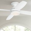 52" Casa Vieja Elite Modern Hugger Indoor Ceiling Fan with Dimmable LED Light Remote Control White Opal Glass for Living Room Kitchen House Bedroom - 2 of 4