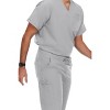 Hey Collection Mens Scrubs Set- V-Neck Scrub Top and Six Pocket Tapered Pant - 4 of 4