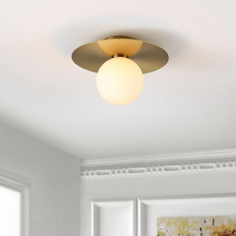 Finlay 12" Flush Mount - Painted Gold - Safavieh., 5 of 7