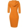 Women Long Sleeve Hooded Sweatshirt Midi Dress - 3 of 4