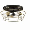 Craftmade Lighting Thatcher 3 - Light Flush Mount in  Flat Black/Satin Brass - 4 of 4