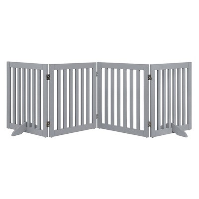 unipaws Classic Indoor Dog Gate Wooden Pet Safety Gate