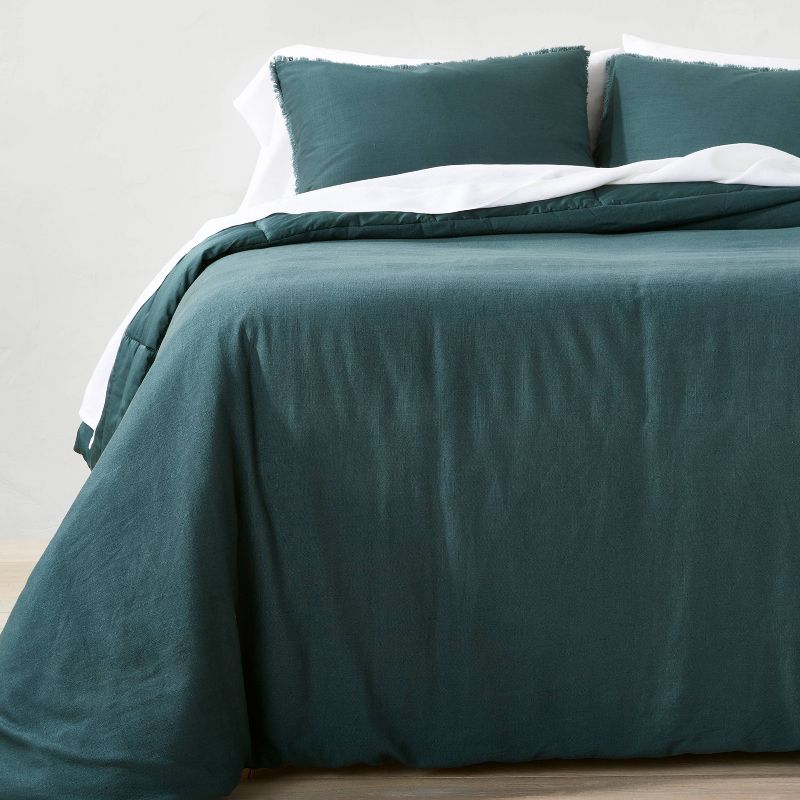Heavyweight Linen Blend Comforter & Sham Set - Casaluna™, 1 of 17