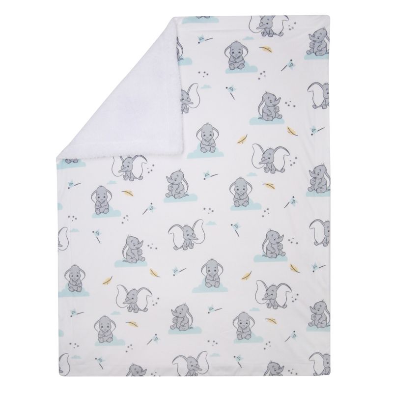 Lambs & Ivy Dumbo Baby Blanket - White, Animals, Disney, Elephant, 2 of 5