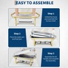 8QT Buffet Servers and Warmers Set, with Lid & Foldable Frame, Rectangular Stainless Steel Chafer Food Warmer for Catering Supplies, Gold - 4 of 4