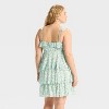 Women's Knit Chiffon Tiered Ruffle Sleeve Mini A-Line Dress - Wild Fable™ - 2 of 3
