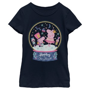 Girl's Peppa Pig Hooray it's Christmas T-Shirt - 1 of 4