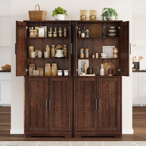 70 in Pantry Cabinet,Kitchen Pantry Storage Cabinet,Tall Storage Cabinet with Doors and Adjustable Shelves for Bathroom, Dining Room, Living Room - 1 of 4