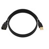 Monoprice USB 2.0 Extension Cable - 6 Feet - Black | Type-A Male to USB Type-A Female, 28/24AWG, Gold Plated Connectors - 4 of 4