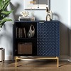 VolkardÊ Mid-century Storage Cabinet 32"Tall+2-Door Accent Cabinet with Metal Hardware  |KARAT HOME - 2 of 4