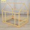 ROOMTEC Floor Wooden Bed with House Roof Frame - 3 of 4
