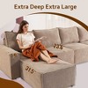 XIZZI Modular Corduroy Sectional Sofa: 5 Sold-Separately Units (Corner, Arms, Ottoman) | Black/Camel | Standard/Large Cushion Options | DIY Friendly - 4 of 4
