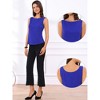 INSPIRE CHIC Women's Boat Neck Work Office Sleeveless Basic Summer Cami Tank Top - 2 of 4
