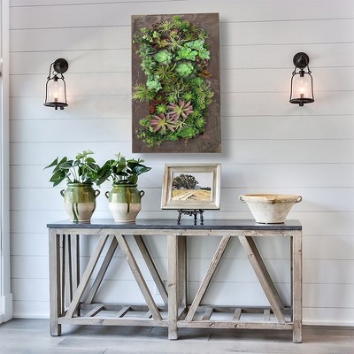 Rust Zinc 18-Pocket Galvanized Steel Succulent Wall Planter