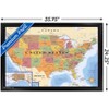Trends International Map - USA Time Zones Framed Wall Poster Prints - 3 of 4
