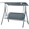 Sapphtopaz Porch Swing Set for Backyard 3-Person Patio Swing Bench with Adjustable Canopy Hanging Chair with Stand for Patio, Backyard, Terrace - 3 of 4