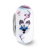 Black Bow Jewelry Fenton Sterling Silver Hand Painted Mittens 3D Glass Bead Charm - 3 of 4