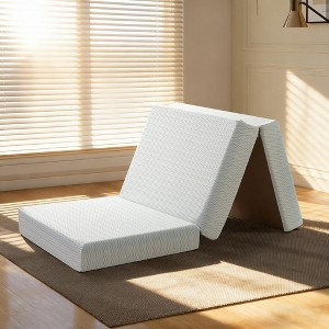 Dyonery 6" Tri-Fold Memory Foam Mattress - Firm Support, Portable Folding Bed with Storage Bag for Guest, Camping & Travel - 1 of 4