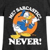 Girls' - Disney - Donald Me Sarcastic Never Fitted Short Sleeve Graphic T-Shirt - 2 of 4