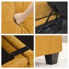 Hyleory Chenille Storage Accent Chair with Ottoman,Upholstered Comfy Sofa Armrest chair for Living Room Bedroom - 4 of 4
