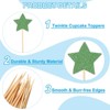 Unique Bargains Non-Edible Star Paper Bamboo Picks Birthday Cake Decorations Toppers 50 Pcs - 3 of 4