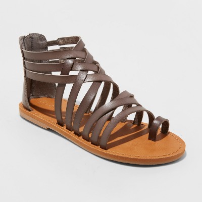 gray gladiator sandals