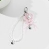 Anna-Kaci Pearl Beaded Keychain with Ribbon Bow and Star Charms - 2 of 4