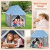 Infans Kids Playhouse Tent Large Castle Fairy Tent Gift w/Star Lights Mat Blue - 4 of 4