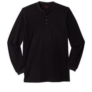 Boulder Creek by KingSize Men's Big & Tall Tall Thermal Pocket Longer-Length Henley - 1 of 4