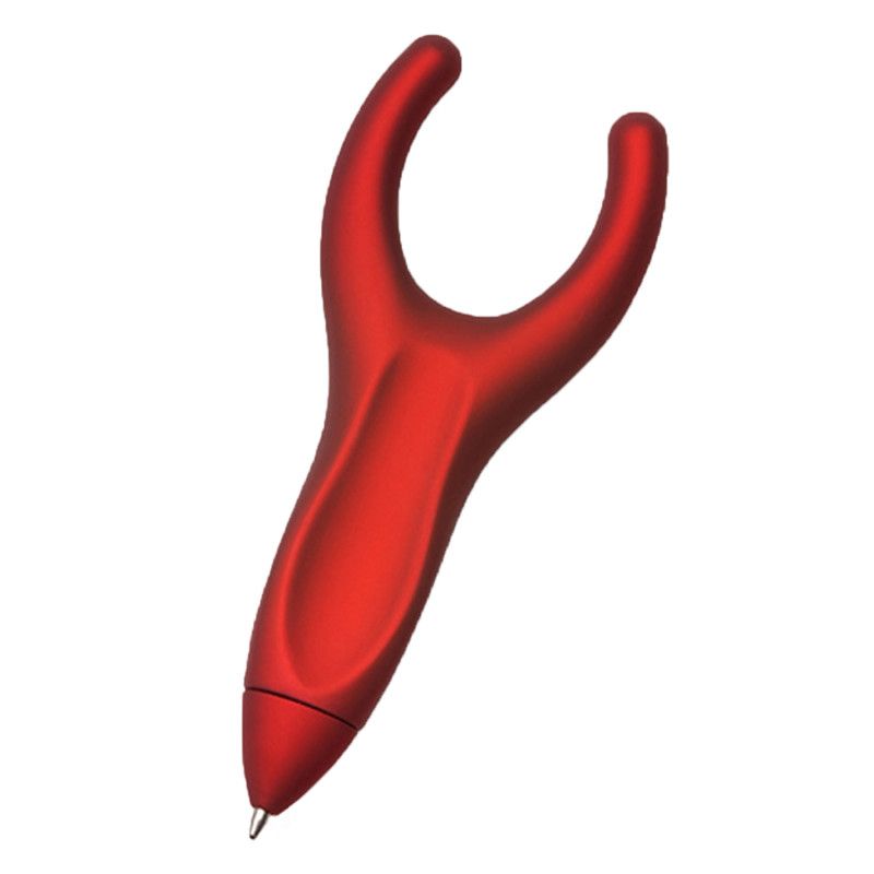 Penagain Ergo-Sof Retractable Ballpoint Pen, Red, Black Ink, 1 of 2