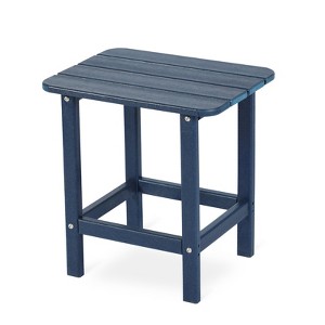 Aoodor Outdoor Adirondack Side Table HDPE End Table，Classic Modern Design，High-Quality，Easy to Assemble，Versatile End Table for Patio, Garden, Lawn - 1 of 4