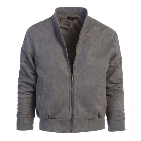 Gioberti Men's Faux Suede Bomber Jacket with Warm Light Inner Padding - image 1 of 4