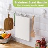 Stainless Steel Cutting Board: 16x10 inch Double-Sided, PP Chopping Boards with Stainless Steel Handles - 3 of 4