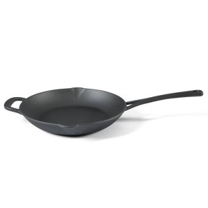 Martha Stewart 12" Pre Seasoned Cast Iron Skillet: Oven & Broiler-Safe, Smooth Surface Induction Compatible, Black - 1 of 4