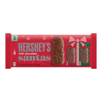 Hershey's Milk Chocolate Santa Bars - 7.2oz