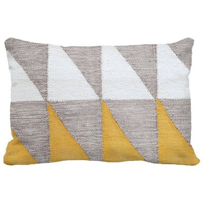 Color Blocked Geometric Lumbar Throw Pillow Yellow - Project 62™