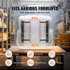 VEVOR Universal Forklift Seat, Fold Down Tractor Seat with Adjustable Angle Back, Micro Switch, Seatbelt and Armrests, Black - 3 of 4