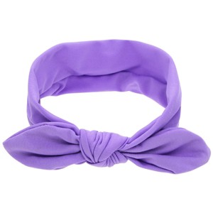 MyKids-Usa Newborn Baby Solid Color Bunny Ear Shape Elastic Headband - 1 of 2