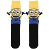 Despicable Me Minions 3D Bob The Minion Character Stretchy Men's Crew Socks - 2 of 4