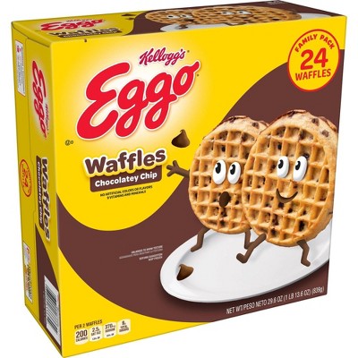 Kellogg's Eggo Chocolatey Chip Family Pack Frozen Waffles - 29.6oz/24ct