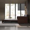 TiramisuBest 93.7" King Pull-Out Sofa Bed, 3-in-1 Convertible Faux Leather Sleeper with Nailhead Trim & Rolled Arms for Living,Dark Brown - 3 of 4