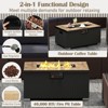 Tangkula 12 PCS Furniture Set w/ 32" Fire Pit Table & Propane Tank Cover Outdoor - 4 of 4