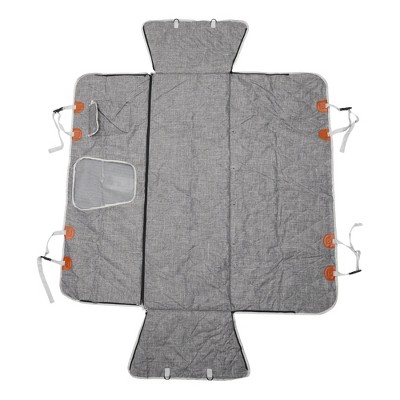 Unique Bargains Removable Pet's Car Seat Cover with Safety Belts Gray 1 Pc