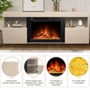 R.W.FLAME 59" Fireplace Tv Stand Mantel Wood Surround Firebox Freestanding, Infrared Quartz Heater Adjustable Led Flame, Remote Control - 4 of 4