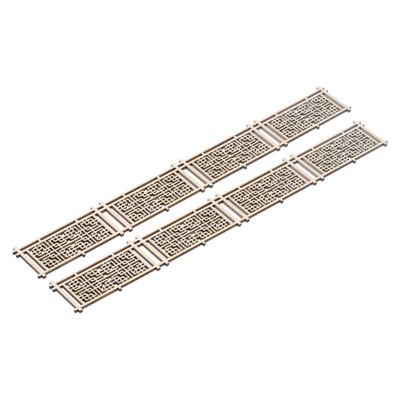 Unique Bargains Wood Miniature Decorative DIY Garden Fence 7.87 Inch Wood 2 Pcs