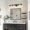 DORESshop 33 in. 5-Light Black Bathroom Vanity Light with Clear Glass Shades for Bathroom, Bedroom, or Hallway - 4 of 4