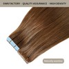 Jessie's Wig 16-26 Inch Tape In Hair Extensions For Women Thin Hair Straight #6 20 Pcs/Pack - 3 of 4